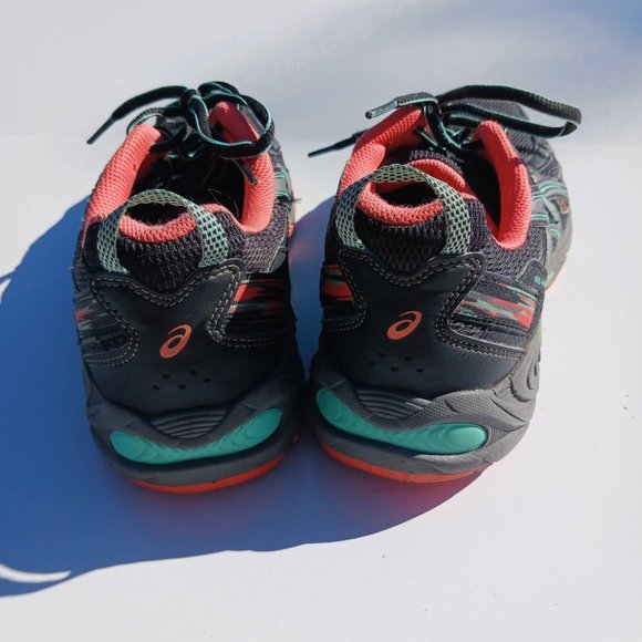 Asics Size 9 Black Orange men's Sneaker Shoes - Picture 6 of 11